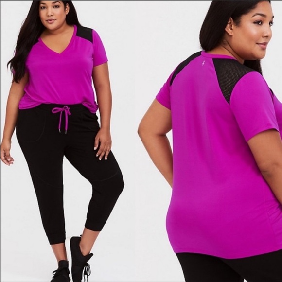 torrid Tops - Torrid pink athletic shirt mesh shoulders sz 3
